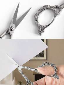 1pc Stainless Steel Nail Clipper, Baroque Style Design, Suitable For Daily Home Use, Nail Art Tool, Back To School Essential, Nail Care Product, Applicable For Nail Stickers, Scissor Protective Cover, Nail And Foot Care Tool, DIY Handmade - A - View 6