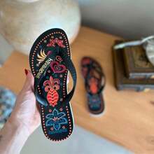 Havaianas Tropical Vibes Slim Flip Flops - Black Ball - View 2