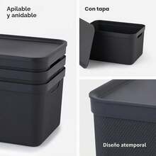 Set Of 3 A5 Decorative Boxes With Lids, Turquoise Color. Storage Containers Made From Material, Ideal For Bookshelves And Offices - View 4
