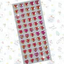 Heart Shape Rhinestone Stickers Self Adhesive, Multi Colors Blue White Red Pink Purple Mixed Crystal Gem Stickers For DIY Crafts Phone Case Scrapbooking Kids Handmade Decor - Multicolor - View 16