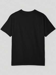 Camiseta con ilustraciones y frases inspiradas en Bahaa'S-Don'T-Give-Up_Bdg1617735_En_Negro_Imagen_de_Producto Mismo Estilo para Hombres y Mujeres Camiseta Estampada de Manga Corta Verano 20 - Negro - Ver 2
