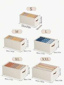Modern Oxford Fabric Storage Box With Upgraded Leather Handle, Rectangular, Multipurpose, Clothes Organizer For Home - Perfect For Seasonal Wardrobe Organization, Under-Bed Storage For Winter/Spring Storage, Under-Bed Storage - Multicolor - View 9
