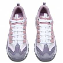 Skechers Sepatu Sneakers Kasual Wanita D'LITES Classic Platform Peningkat Tinggi untuk Perjalanan Sehari-hari, Sepatu Panda, Sepatu Ayah - Merah muda keabu-abuan - View 7