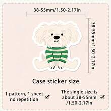 50Pcs Cute Dog Stickers, Cartoon Puppy Waterproof Vinyl Decals, Decor Stickers For Water Bottles, Laptops, Luggage, Teen Back To School Stationery - Multicolor - View 6