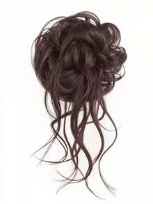 Korean Style Rich Girl Bun Hair Extension Hair Scrunchie For Women, Extra Long Fluffy Side-Swept Bun Hair Piece, Volume Enhancing Hair Bun - Multicolor - View 11