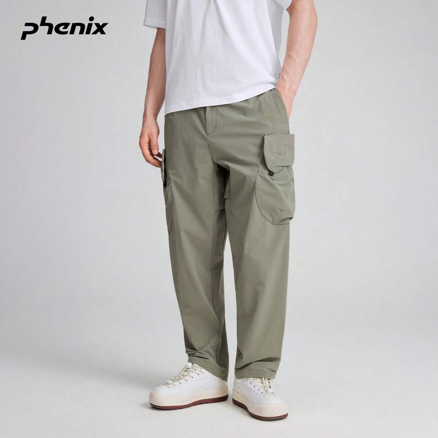 Phenix ALK 男士戶外工裝長褲 2026SS 運動防潑水防曬梭織長褲 - 灰石綠 - 查看 1