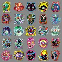 50pcs Halloween Weird People Stickers Original Horror Creative Waterproof Decorative Stickers For Tumbler Notebook - Multicolor - View 3
