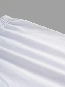 2pcs/Pack Men's White Cotton Leg Print Lounge Pants, Casual Daily Underwear - White - View 7