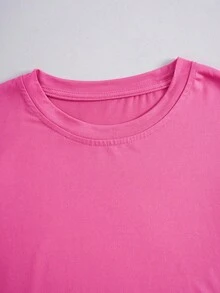 Custom Women's Long Sleeve T-Shirt - Add Your Text And Photos , Customize Your Text/Message/Birthday Wishes. Personalized Text Customization Sports - Hot Pink - View 4
