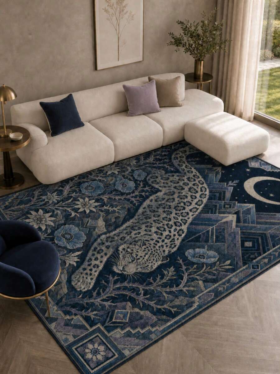 1 buah Karpet Area untuk Ruang Tamu dan Kamar Tidur, Karpet Mewah, Lembut dan Ramah Kulit, Penutup Lantai, Dekorasi Ruangan, Berbagai Ukuran, Karpet Berbulu untuk Ruang Tamu dan Kamar Tidur, Dapat Dicuci - MultiWarna - View 1