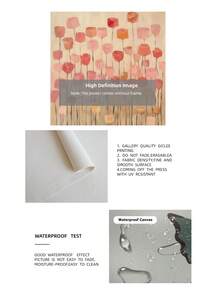 1pc Frameless Vintage Japanese Floral Abstract Wall Art Dorm Gift - Multi-color - View 11