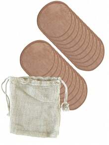 5/10/20pcs Reusable Makeup Remover Pads, Gentle On Skin, Quick Makeup Removal, Suitable For All Skin Types - Pink - View 20
