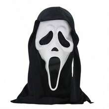1pc Pink Ghost Face Horror Scream Style Latex Cosplay Mask, Suitable For Stage Performance, Role Play, Halloween And Carnival, Great Holiday Gift For Family And Friends - Multicolor - View 6