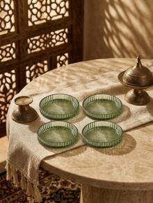 1 buah/1 set Nampan Meja Kaca, Tempat Lilin Kaca Bulat. Nampan ini cocok untuk dekorasi meja makan malam, pernikahan, dan pesta. Dapat juga digunakan sebagai tatakan gelas meja untuk pernikahan dan Hari Valentine, serta dekorasi rumah untuk ruangan. (Lilin tidak termasuk) - MultiWarna - View 12