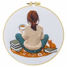 1PC 20*20cm/7.9*7.9in,Women's Theme: A Woman's Back Embroidery Kit, DIY Handmade Embroidery Set For Adult Beginners, Home Gift, Women's Sewing Gift, Including User Manual, Printed Pattern Fabric, Embroidery Frame, Needle And Thread. - Woman's Back - View 19