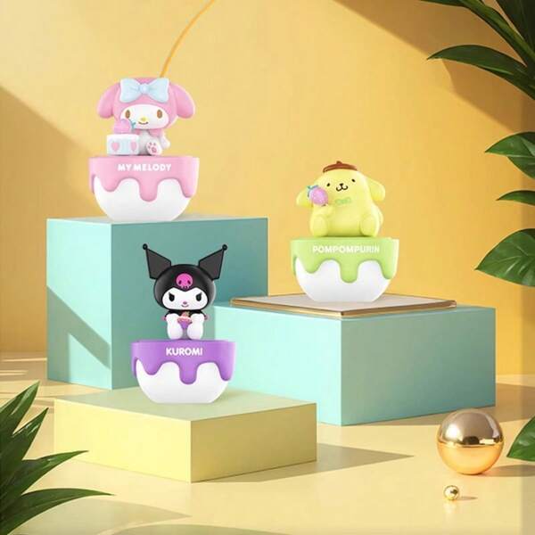 3件組 Kuromi Sanrio 公仔，單個角色設計，精緻3D雕刻，收藏家桌面展示裝飾，居家桌面擺飾