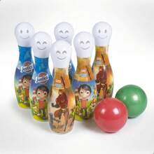 Jogo de Boliche Super Divertido Menino Herois Infantil Brinquemix - Azul - Visão 3