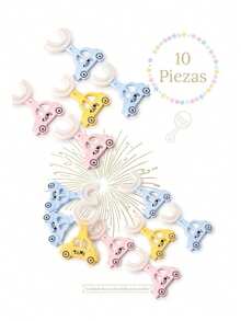 10 U-Shaped Silicone Toothbrushes - Multicolor - View 1