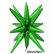 6pcs 22-Inch Starburst Foil Balloons, Suitable For Party Background Decoration For Halloween, Christmas, Birthdays, Weddings, Anniversaries, Graduations, Etc., Available In Multiple Colors - Exploding Star - View 11