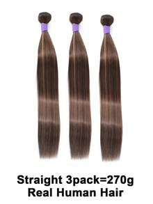 4/27 挑染人髮束 32英吋直髮束 未加工巴西原色蜂蜜金髮編織髮束 人髮 - S4/27 - 查看 20