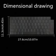 qialeduo Black Crystal TPU Keyboard Cover For MacBook, Ultra‑Thin Invisible Wear‑Resistant Protector - View 5