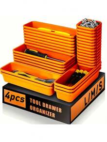 Toolbox Drawer Organizer, Used For Storing Car Repair Parts, Screws, Nuts, Bolts, Clips, Fuses, Electrical Connectors And Small Tools, Automotive Hardware Storage Tray - A - View 2