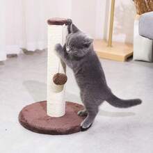 Vertical Sisal Cat Scratching Post, Stable Round Base, Fun Plush Hanging Ball, Multi‑Color Styles, Cat Scratching And Entertainment Supplies - Multicolor - View 7