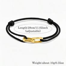 Personalized Couple Bracelet, Friendship Bracelet, Customizable With Two Names, Multiple Colors Available, Engraving Won't Fade, Unisex Adjustable Stretch Bracelet, Customizable Name And Date, Valentine's Day Gift, Christmas Gift - Multicolor - View 7