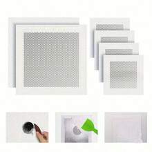 5pcs Drywall Repair Aluminum Alloy Wall Patch, Fiber Mesh Covered Galvanized Sheet, Metal Patch With Extended Self-Adhesive Mesh For Drywall Hole Repair - A - View 1