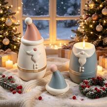 2pcs Big Beard Santa Claus Candle Cup Silicone Mold, 2 Styles Available, Hat Santa Claus Jar Plaster Resin Epoxy Mold, Christmas Decoration Ornament Making, Storage Container Making, Perfect For Handmade Crafts, Reusable - Santa Claus Storage Jar Mold - View 8