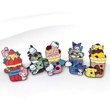 SANRIO 1件可愛卡通三麗鷗胸針，萬聖節與聖誕節金屬徽章，Hello Kitty胸針，柔軟甜美貓咪合金包包配件針 - 彩色 - 查看 4