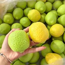 Temperature-Sensitive Lemon Handmade Squeeze Ball Finished Product, Student Stress Relief Toy, Squeaky Building Block Ball, Crunchy Sound Squeeze Toy For Venting - Multicolor - View 4