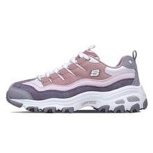 Skechers Sepatu Sneakers Kasual Wanita D'LITES Classic Platform Peningkat Tinggi untuk Perjalanan Sehari-hari, Sepatu Panda, Sepatu Ayah - Merah muda keabu-abuan - View 6