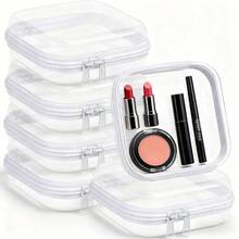 1/2pcs Transparent Hard Shell Zipper Storage Bag, Transparent Hard Plastic Zipper Pouch, Double Zipper Hard Shell Storage Bag, Travel Storage Bag, Transparent Makeup Bag, Suitable For Storage, Snack Bag, Pencils, Building Blocks, Travel Essential - View 4