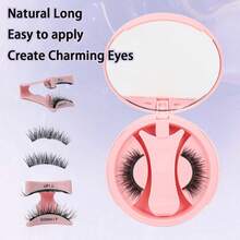 1 Pair Natural Magnetic False Eyelashes With Applicator, Soft Magnetic Lashes, No Glue Needed, Reusable, Extremely Soft, Suitable For Beginners - Multicolor - View 7