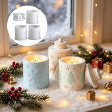 SILIKE LUFEI 2pcs Resin Silicone Molds Christmas Deer Christmas Tree Snowflake Storage Box Set Ornament Molds Suitable For Making Resin Gypsum Candles Aromatherapy Products Home Decor Display Silicone Molds - Silicone Mold - View 1