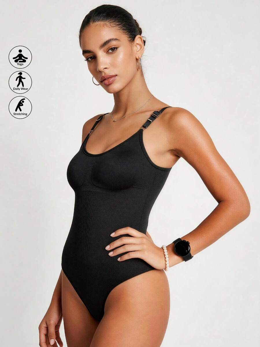Runway Rest 1pc Women Seamless Shapewear Bodysuit, Thong Bottom, Slimming Shaping Bodysuit, Tummy Control Bodysuit