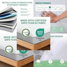 Twin Size Mattress, 5 Inch Twin Size Memory Foam Mattress In A Box, Gel Memory Foam Mattress With Medium Firm Support, CertiPUR-US Certified 5'', Twin - As Pic - View 2
