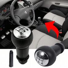 Manopla Cambio Preto Cromado Peugeot 206 207 306 307 308 C3 - A - Visão 1