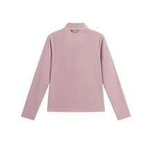 Phenix Outdoor Knit Long Sleeve T-Shirt Unisex 2025FW Anti-Static Stand Collar Fleece Top - Dusty Pink - View 5