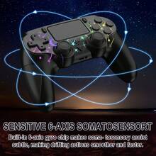 Cool And Personalized P4 Controller, Unique Aurora/Starry Sky Design, Colorful Gradient Patterns, Supports Wireless Connection, 600mAh Long-Lasting Battery With LED Strip, Equipped With 3.5mm Audio Interface, Suitable For P4 Slim/Pro And PC. - View 5