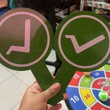 1/2pcs Double-Sided Right/Wrong Handheld Paddles, Checkmark And Cross Sign Classroom Buzz-In Paddles, Lightweight Hard Thick Material, Resistant To Bending, Classroom Interactive Teaching Aids, Classroom Game Activity Buzz-In Sign, Campus Classroom Teaching Interactive Supplies - Multiple Styles - View 2