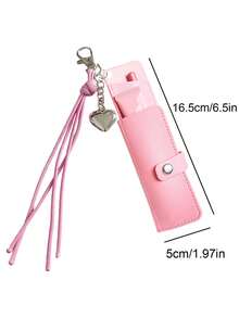 Bow Star Keychain With PU Lipstick Case,Portable Lipstick Holder With Mirror,Stylish Bag Charm,Lip Balm Storage Case,Handbag Decor,Gifts For Girls - Multicolor - View 11
