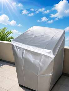Vigour Summer Gray Pulsator Washing Machine Cover, Made Of Premium Polyester Fiber Fabric, Provides Ultimate Outdoor Protection, Dust-Proof, Waterproof, UV-Resistant, Prevents Fading And Rusting, Smart Zipper And Hook-And-Loop Design, Easy Installation Without Moving The Machine, Adjustable Back Rope Ensures Secure Fit, Three-Sided Coverage Maintains Back Ventilation, Stain-Resistant And Easy To Clean, Wipe With Damp Cloth, Foldable Storage, Suitable For Most Top-Loading Washing Machines, Ideal Choice For Balcony/Yard/Laundry Room Appliance Protection - Multicolor - View 3