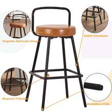 Set Of 6 Dining Chair, Brown PU Leather - 棕色 - 查看 10