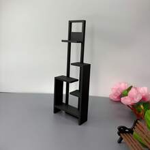 1:12 Minimalist Miniature Display Stand, Model House Mini Storage Rack, Home Office Desktop Decor, Fairy House Mini Tiered Display Rack, Figurine Small Ornament Display Stand, Miniature Furniture Model Decoration Storage Ornament, Miniature Scene Accessories, Photo Frame/Potted Plant Prop Display Rack - Miniature Display Shelf - View 12