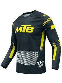 2026 New Men's Long Sleeve Mountain Bike Jersey, Off-Road Cycling Top, Suitable For Downhill Endurance Racing, BMX, Motorcycle Off-Road, Outdoor Cycling And Other Sports - Yellow - View 18