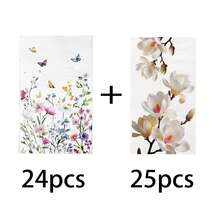 Watercolor Butterfly & Floral Disposable Paper Napkins, Garden Tea Party, Birthday, Baby Shower, Bridal Shower, Anniversary Party Decorative Tissues, Gift Wrapping Paper - Butterfly and Floral Tissue Paper, 11.5 X 20.5 cm - View 10