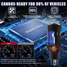 Heyword 2PCS/1PC Lampu Depan Mobil LED Mini Dual-Light Terfokus Kecerahan Tinggi untuk Sepeda Motor H4 Model Universal - Putih Dingin 6000K - View 10