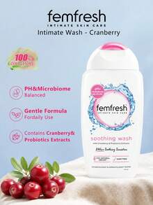 Femfresh Pembersih Kewanitaan, Pembersih Lembut dengan pH Seimbang, Formula Ringan Rendah Alergi, Perlindungan Bau, Untuk Kulit Sensitif, Menyegarkan & Menenangkan, Untuk Penggunaan Sehari-hari, 250ml/8.45 Fl.Oz - Cranberi - View 2